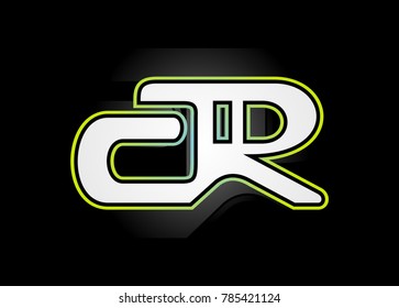 modern initial letter CR logo