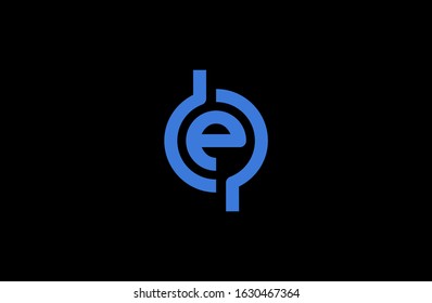 modern initial letter d, e, p logo. simple icon, template design