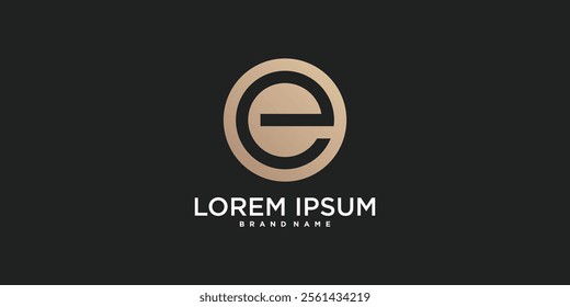 Modern initial letter E logo design