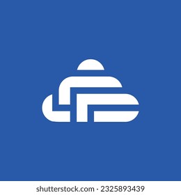 modern initial letter F cloud logo