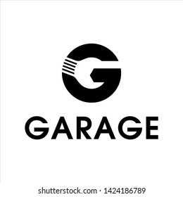 modern initial / letter g for garage logo design 