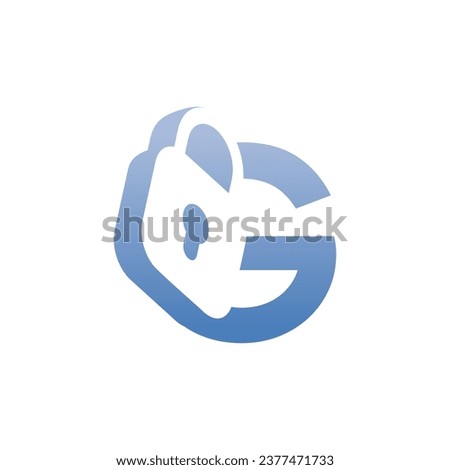 modern initial letter G padlock logo
