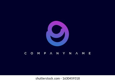 modern initial letter G round logo. simple icon, template design