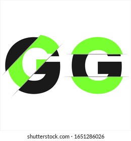 modern initial letter g slice style logo in black background. simple icon, template design