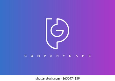modern initial letter GP logo. simple icon, template design