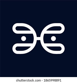 modernes Anfangsbuchstabe h Logo