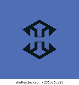 modernes Logo für den Anfangsbuchstaben IH oder HI