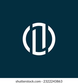 modern initial letter L or LL circle logo
