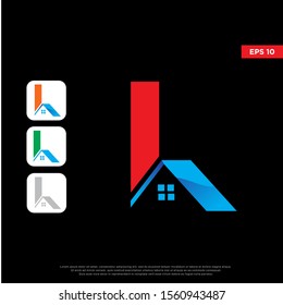 modern initial letter l real estate logo. simple icon template design