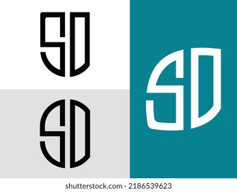 SO modern initial letter logo design vector bundle. It will be suitable for which company or brand name start those initial.