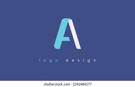 Logo De La Carta Inicial Moderna A. Elemento de plantilla de diseño de logotipo de vectores planos. 