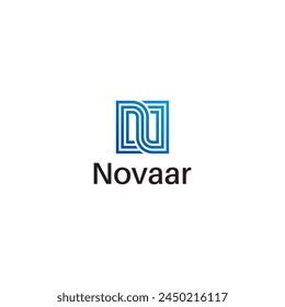 Modernes Initial Letter N Logo. Blaue Farbe, geeignet für Logos von Unternehmen und Technologien. Flache Vektorgrafik Logo Design Vorlage Element.