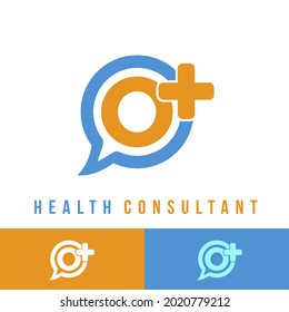 Modern Initial Letter o for Health Medicine Consultation Logo. Asking Clinic Medical Health Care Support Consultant Service Logo Deign Concept