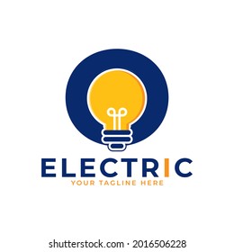 Modern Initial Letter O Smart Light Bulb Logo Design Vector Graphic Icon Template