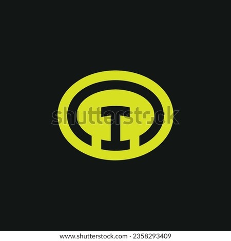 Modern initial letter OI or IO monogram logo