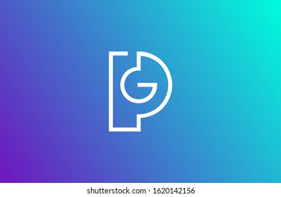 modern initial letter PG logo. simple icon, template design