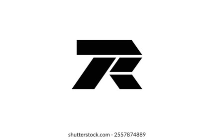 Modern Initial Letter R with Arrow for Fast Delivery Cargo Concept