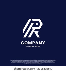 modern initial letter R logo design monogram.