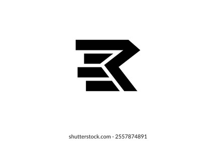 Modern Initial Letter R Logo with Fast Delivery Cargo Concept