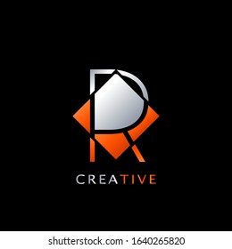 Modern Initial Letter R Rhombus Polygon  Geometric  Logo  vector design concept.