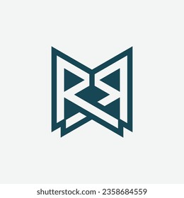 Modern initial letter RM or MR monogram logo