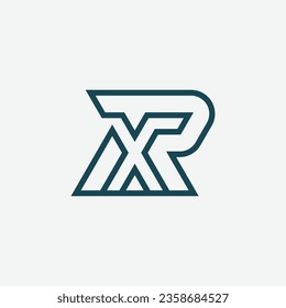 Modern initial letter RX or XR monogram logo