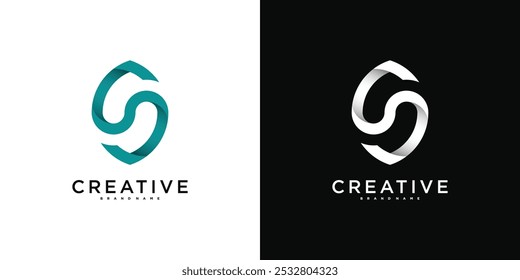 Plantilla de diseño de logotipo de letra S inicial moderna. Vector de Premium