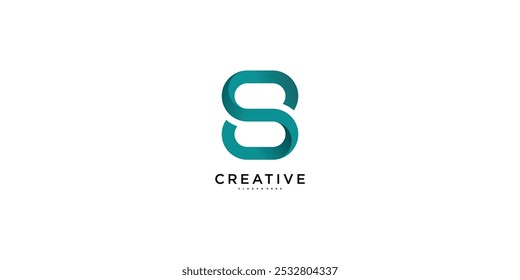 Modern initial letter S logo design template. Premium Vector