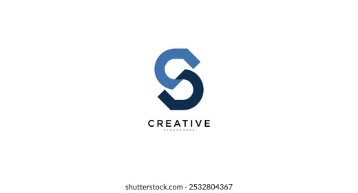 Modern initial letter S logo design template. Premium Vector