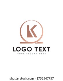 Modernes, erstmalig erscheinendes Briefmuster vom Typ K Logo, Vektorlogo für Unternehmens- und Firmenidentität 
