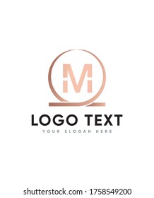 Modelo moderno de logotipo M tipo de letra inicial, logotipo vector para identidad empresarial y de empresa 