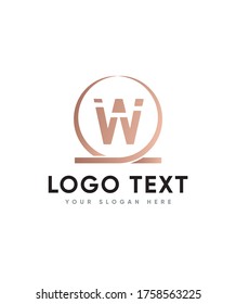 Moderna plantilla de logotipo W tipo de letra inicial, logotipo vector para identidad empresarial y de empresa 