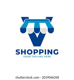 Ilustración de vectores con logotipo de mercado y tienda de la carta inicial moderna. Perfecto para Ecommerce, Venta, Descuento o Almacenar elemento Web