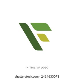 Vektor-Vektorgrafik des modernen VF-Logo-Designs für den Anfangsbuchstaben