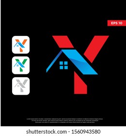 modern initial letter y real estate logo. simple icon template design