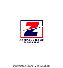 logotipo moderno del estilo del corte de la letra z inicial