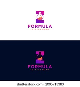 Modern Anfangsbuchstaben Z Formel 1 Labelflaeche Logo. einfaches Symbol, Template-Design