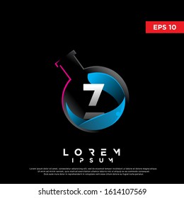 modern initial letter z inside botlle lab logo. simple icon, template design