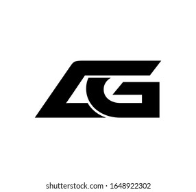Modern Initial Logo 2 Buchstaben Schwarz einfache AG