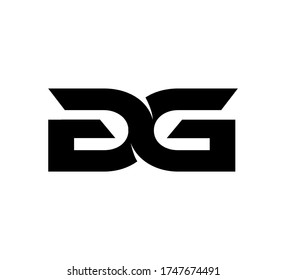 Modern Initial logo 2 Buchstaben schwarz einfache GD