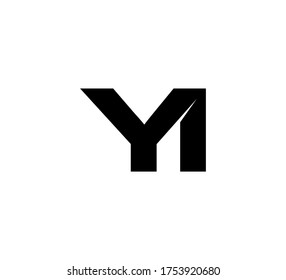 Modern Initial Logo 2 Letters Black Stock Vector (Royalty Free ...