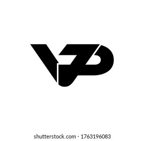 Modern Initial Logo 2 Buchstaben schwarz, VP