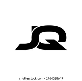 Logo inicial moderno 2 letras negro simple JM
