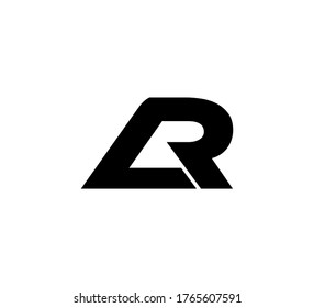 Modern Initial logo 2 letters black simple AR