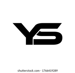 Modern Initial logo 2 letters black simple YS