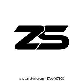 Modern Initial logo 2 letters black simple ZS