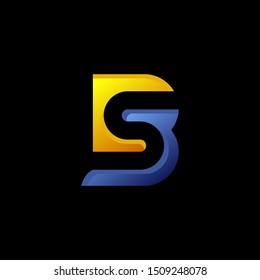 Modern initial logo design bs