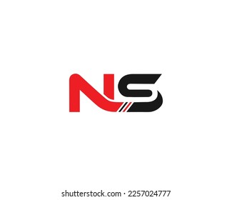 Modern Initial Logo Design NS  Creative Abstract Letter Vector Template.