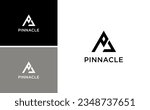 Modern Initial  Logo Design, Pinnacle Peak Mountain Vector