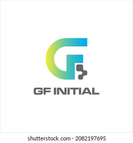 Modern Initial Logo with Gradient Fun Color Graphic Design Template